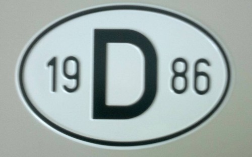 Schild mit jahreszahl - d,
