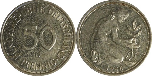 Pfennig 1986 384 vz - d,