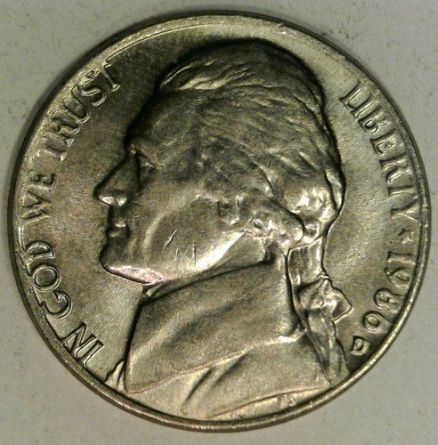1986 jefferson nickels - 1986,